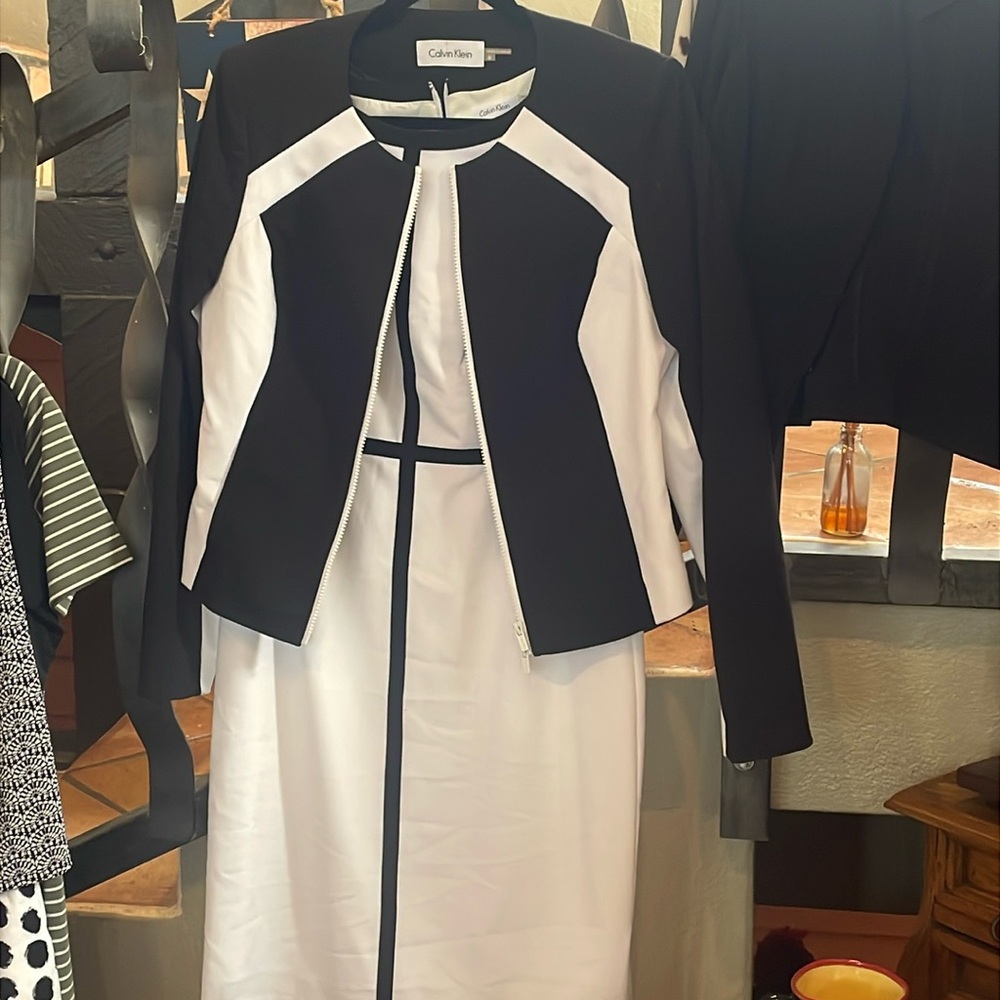 Black and white Calvin Klein two piece dress!